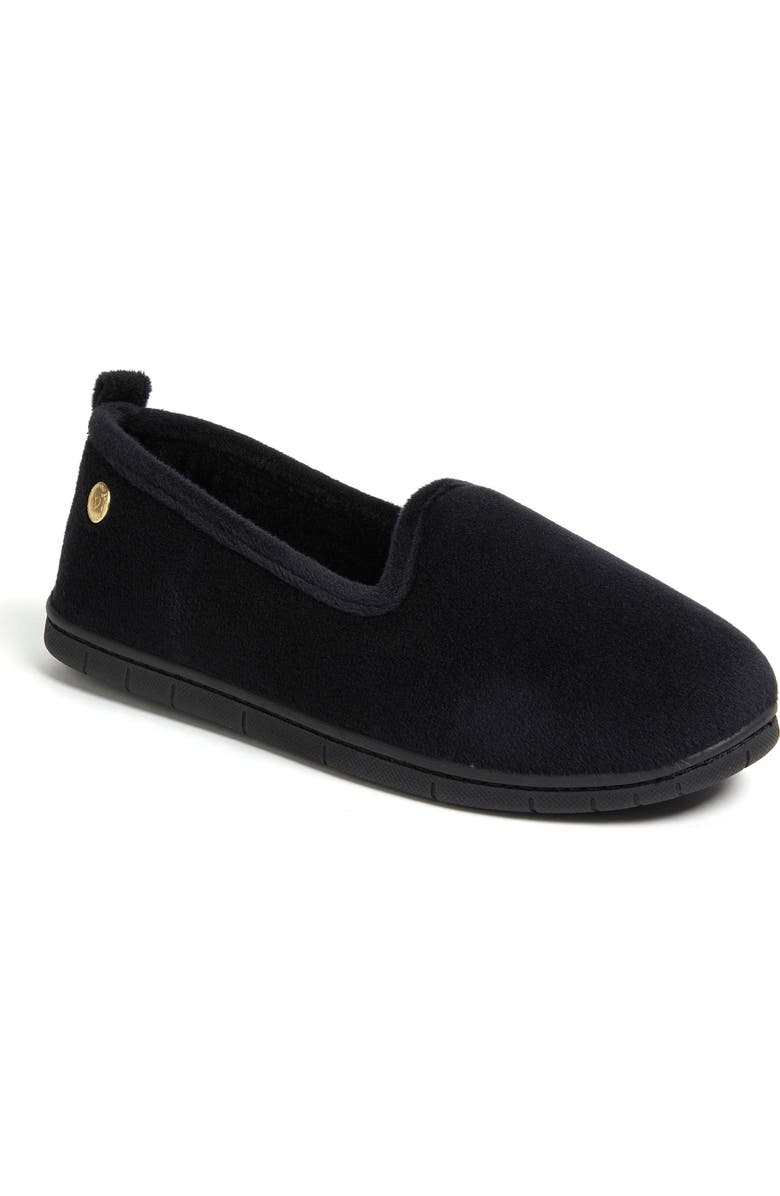 DEARFOAMS Rachel Velour Closed Back Slipper, Main, color, Black