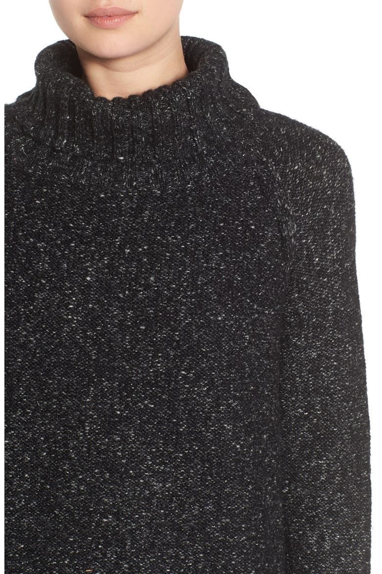 Textured Knit Turtleneck, Alternate, color, CHARCOAL