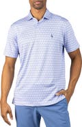 TailorByrd Floral Chain Print Performance Polo