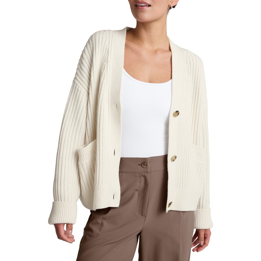Beyond Yoga Soft Rib Cardigan In White