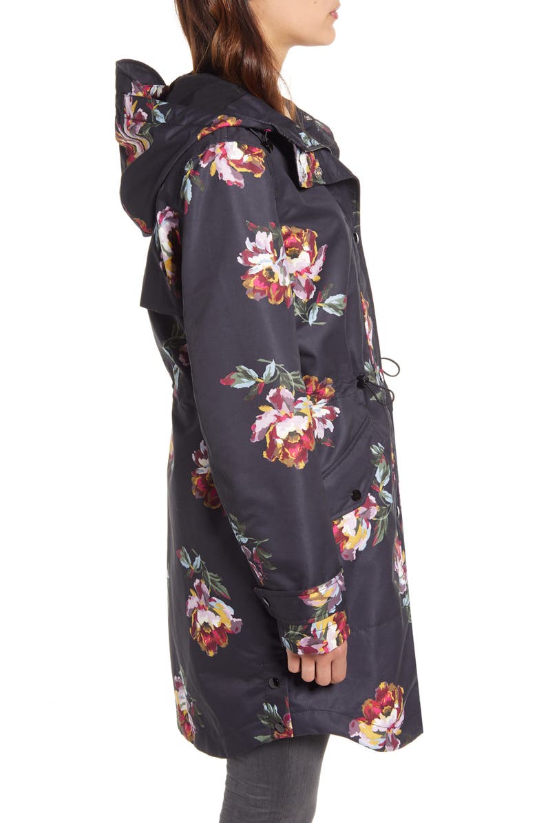 Joules Right as Rain Packable Print Hooded Raincoat, Alternate, color,