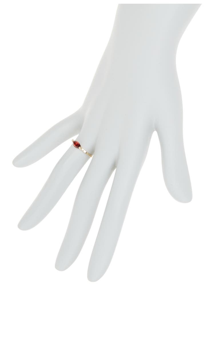 PAIGE NOVICK 18k Yellow Gold Marquise Garnet Stone & Diamond Pave Ring, Alternate, color, 