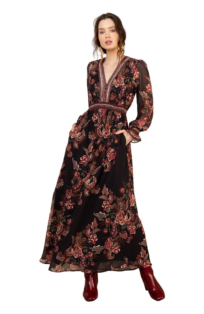 Hale Bob Paityn Chiffon Maxi Dress, Main, color, 