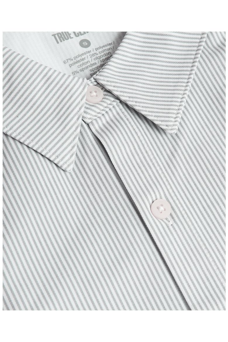 Stripe Stretch Oxford Performance Button-Up Shirt, Alternate, color, STEEL STRIPE