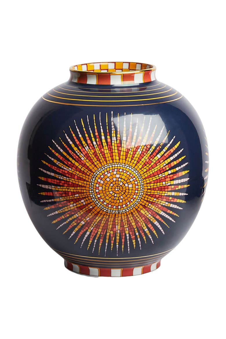 Bubble Vase, Main, color, Sunrays Midnight Blue