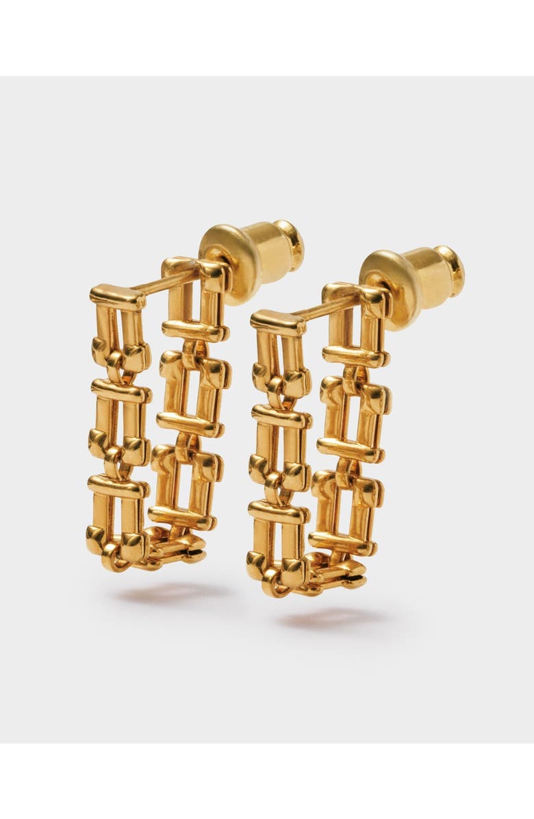 Katie Loxton Grecian Waterproof Gold Link Multi-Wear Earrings, Main, color, Gold