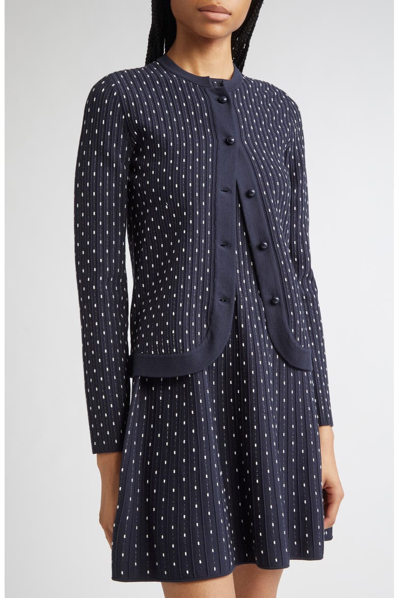 Polka Dot Cardigan, Alternate, color, FANCY BLUE