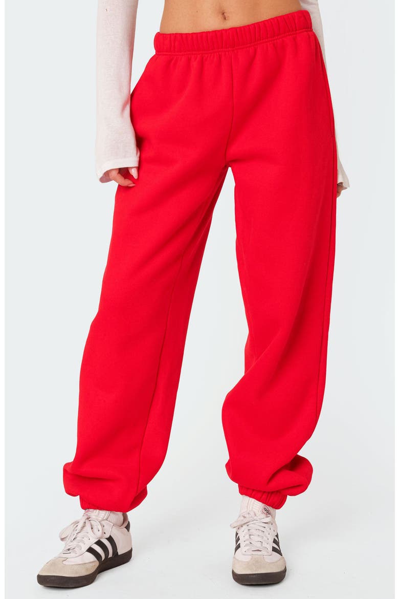 Clark Oversize Sweatpants, Main, color, RED