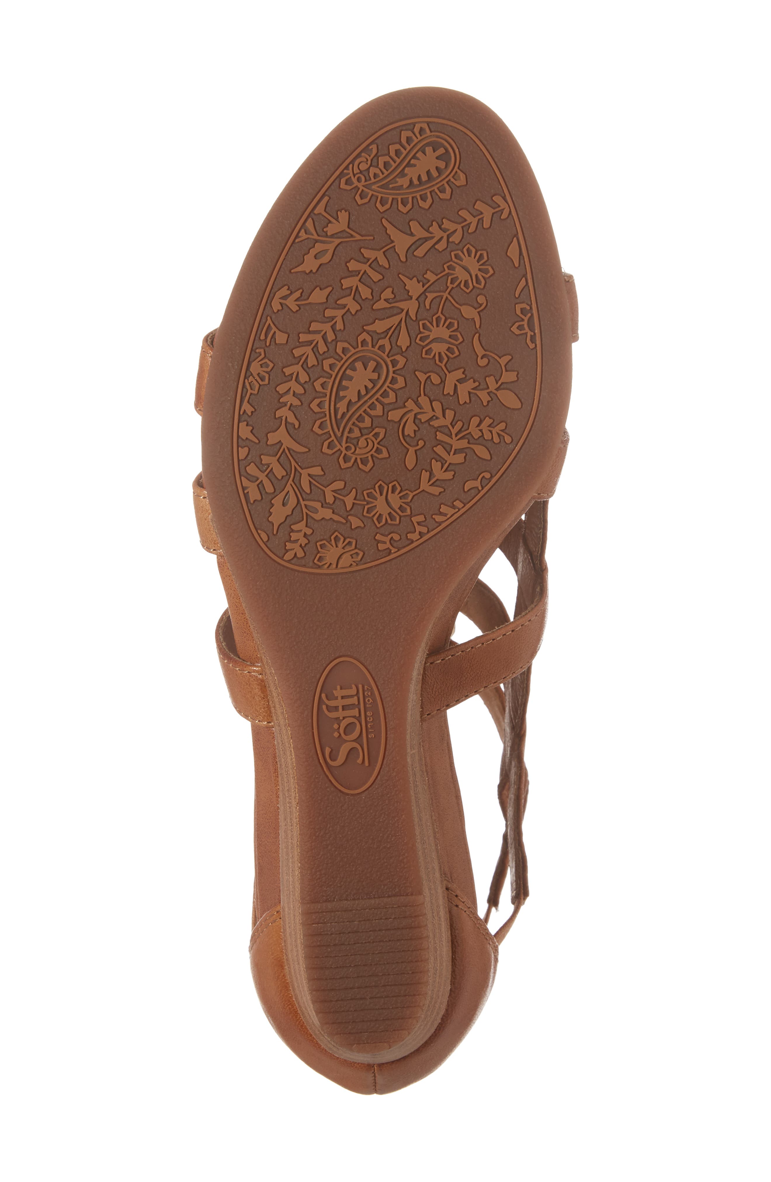 Rio Gladiator Wedge Sandal, Alternate, color, LUGGAGE LEATHER
