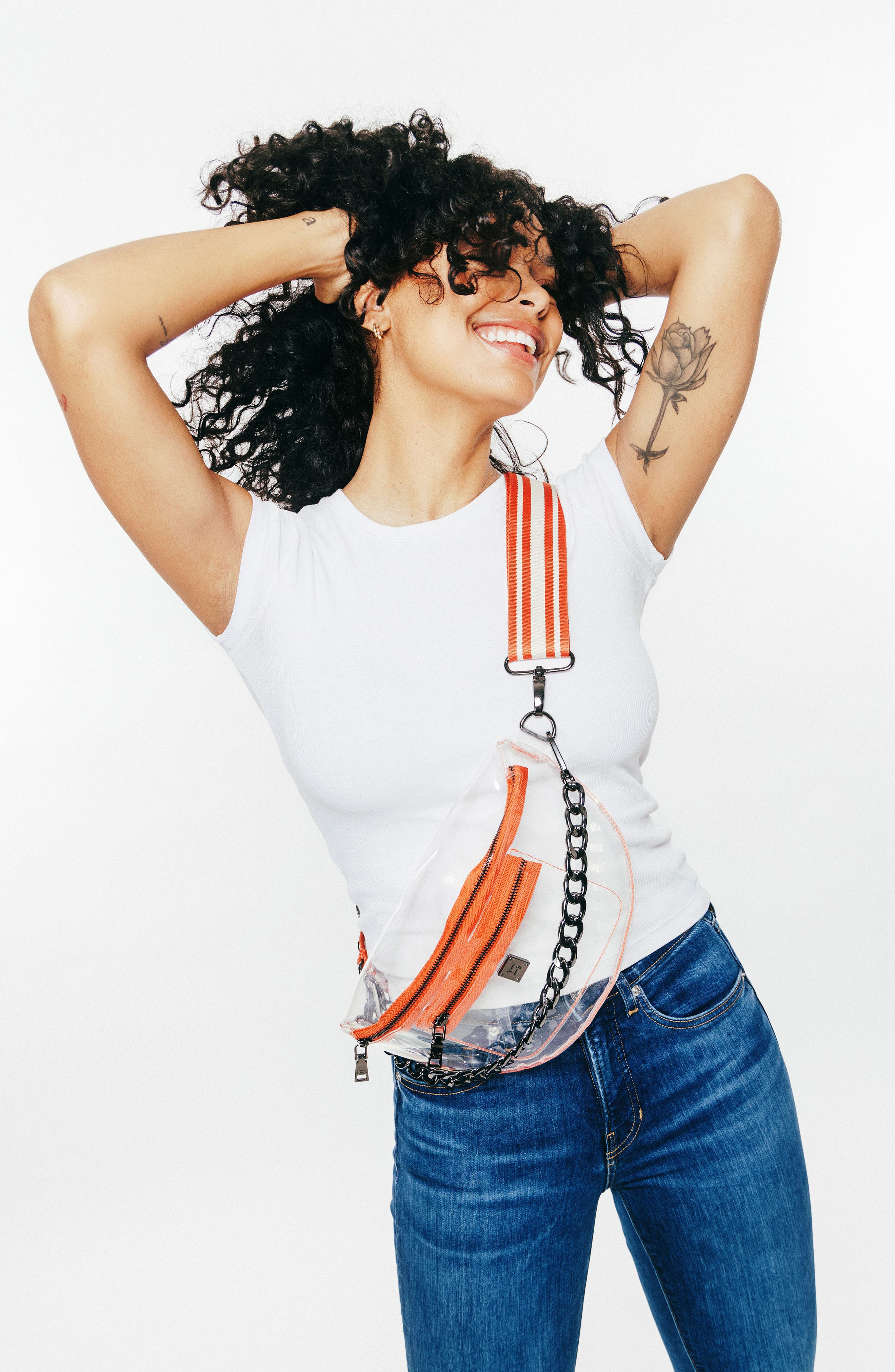 THINK ROYLN Clear Stadium Crossbody Bag, Alternate, color, Clear Soft Pvc Univ Of Texas