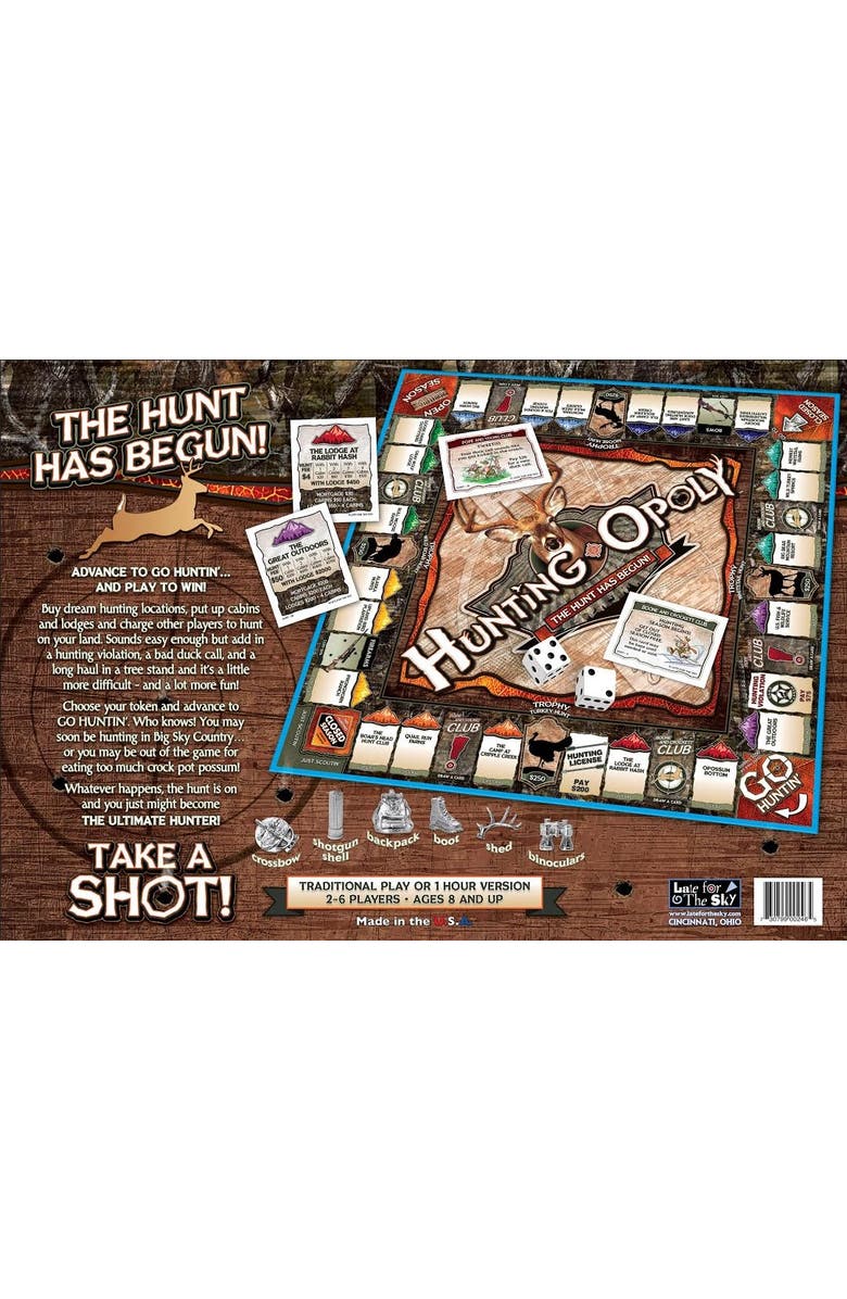 Late for the Sky Huntingopoly Monopoly Board Game, Alternate, color, Multicolored