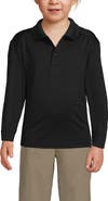 Lands' End School Uniform Kids Long Sleeve Rapid Dry Polo Shirt