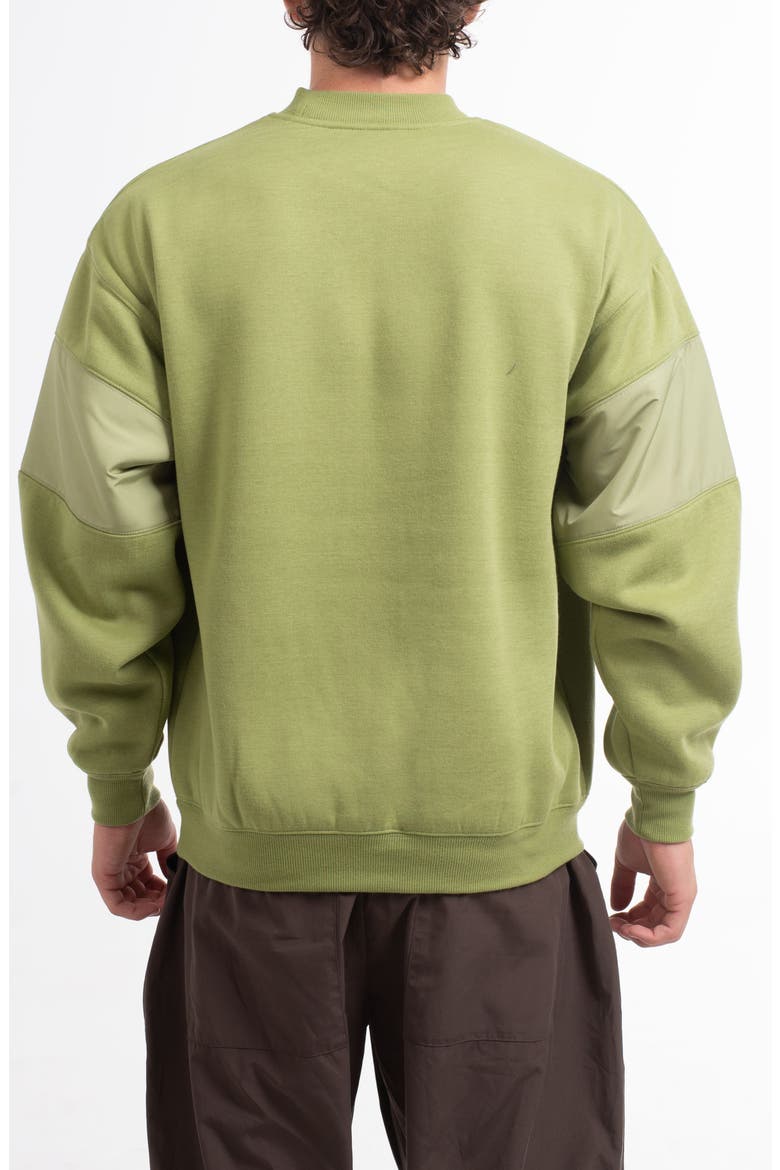Mock Neck Fleece Sweater, Alternate, color, MILITARY GREEN