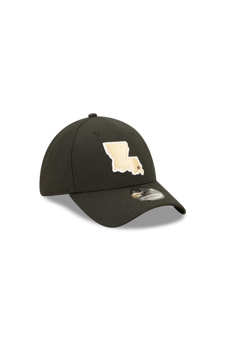 Men's New Era Black New Orleans Saints Elemental 39THIRTY Flex Hat, Alternate, color, Black