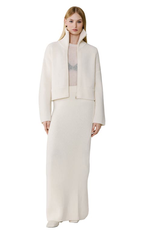 Soia & Kyo Noelle Rib Cardigan In White