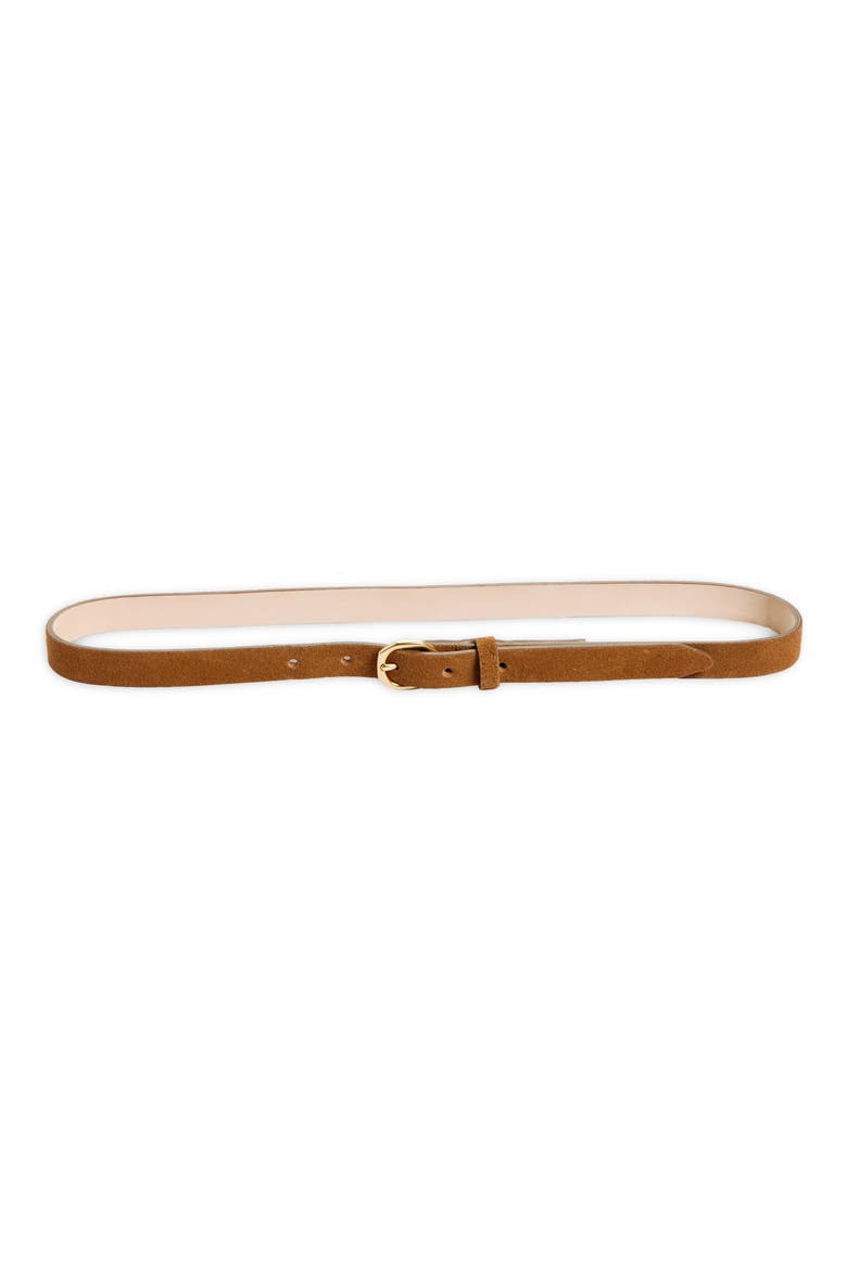 Baby Audrey Suede Belt, Main, color, BROWN