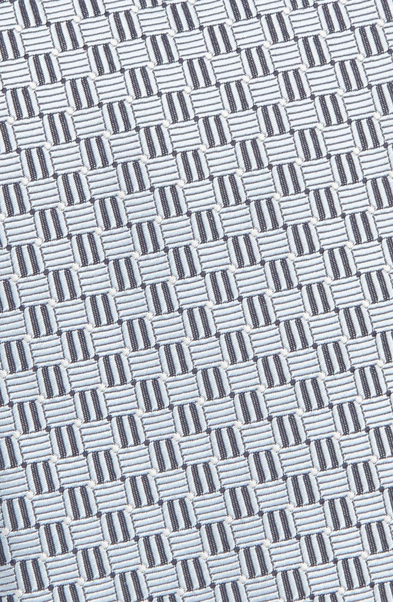 Canali Geometric Silk Tie, Alternate, color, Light Blue