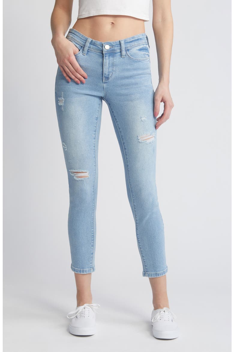 Low Rise Skinny Jeans, Main, color, LIGHT WASH