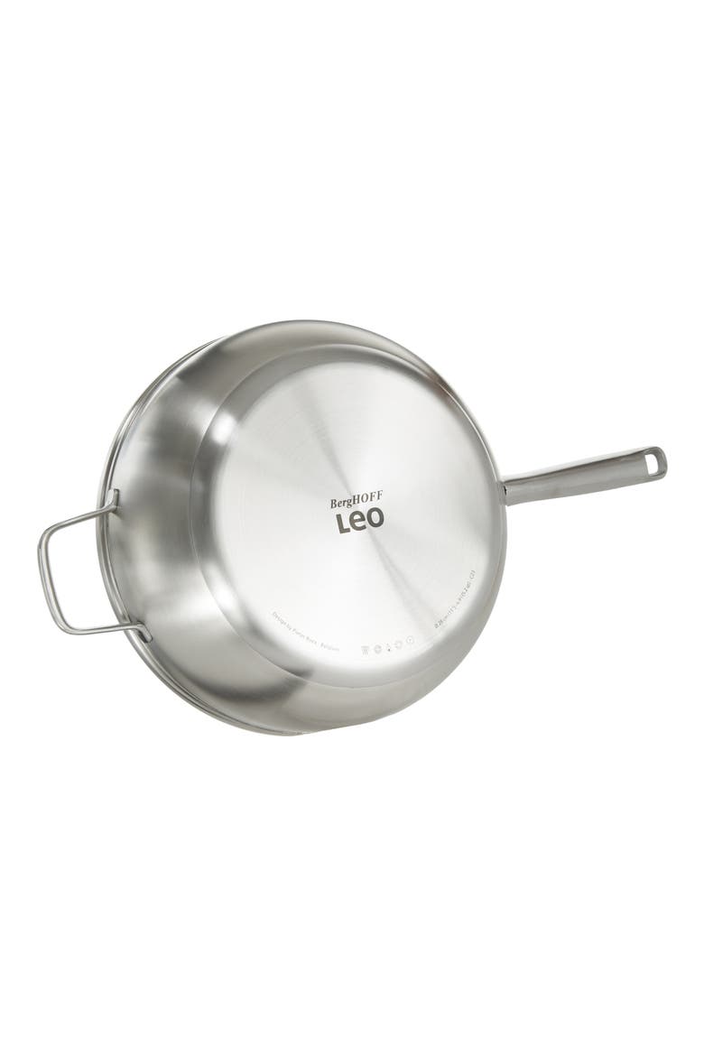 Leo Graphite 11-Inch Covered Wok Pan, Alternate, color, GREY