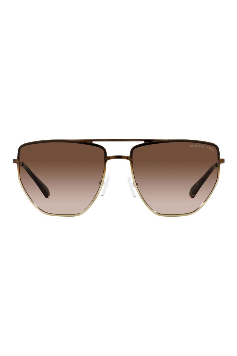 Paros 60mm Gradient Pilot Sunglasses, Main, color, BROWN GRAD