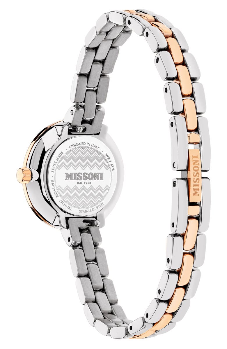 Missoni Two-Tone Bracelet Watch, 25mm, Alternate, color, Two Tone
