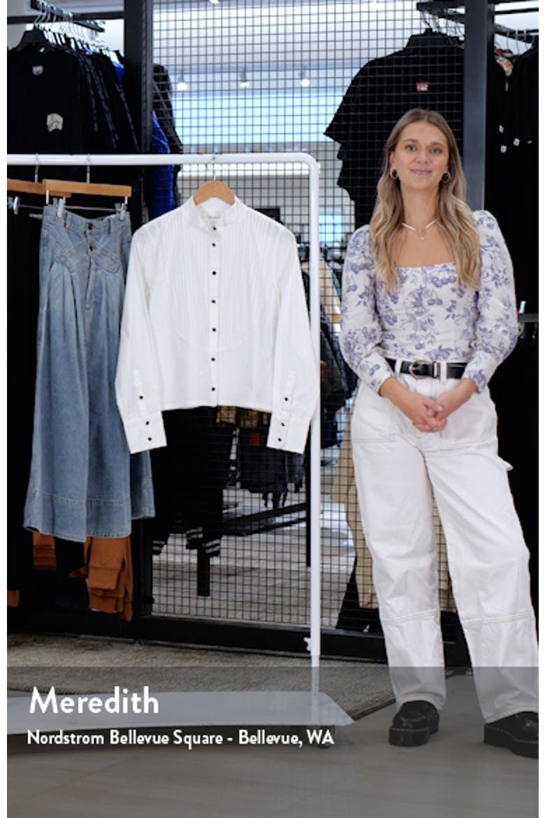 Pleated Tuxedo Button-Up Shirt video