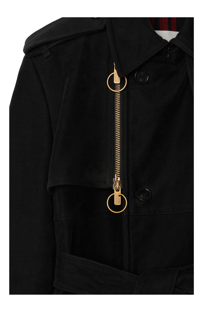 Burberry Long Cotton Nylon Trench Coat, Alternate, color, 