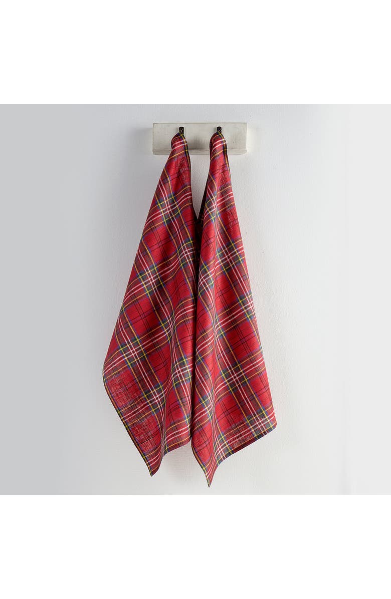 Solino Home Linen Kitchen Towels - Classic Tartan Plaid, 17 x 26 Inch, Alternate, color, 