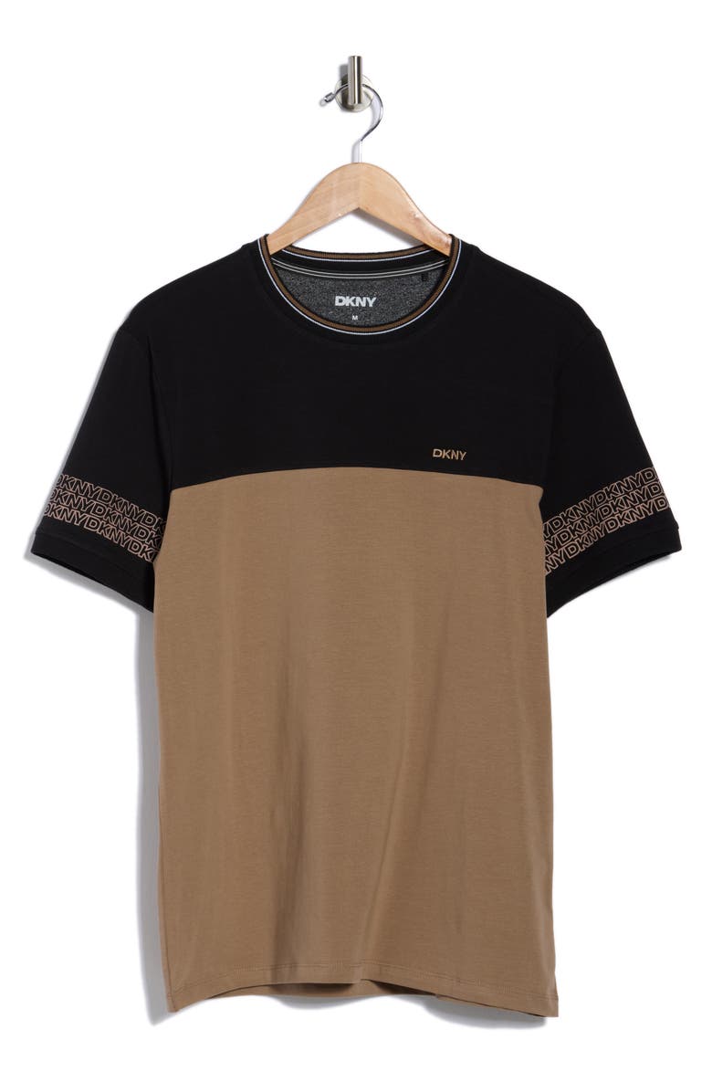 DKNY SPORTSWEAR Like Colorblock Knit T-Shirt, Alternate, color, Black