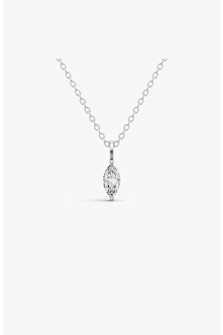 14K Gold 0.25 ct Lab Grown Round Marquise Shape Diamond Solitaire, Main, color, White Gold