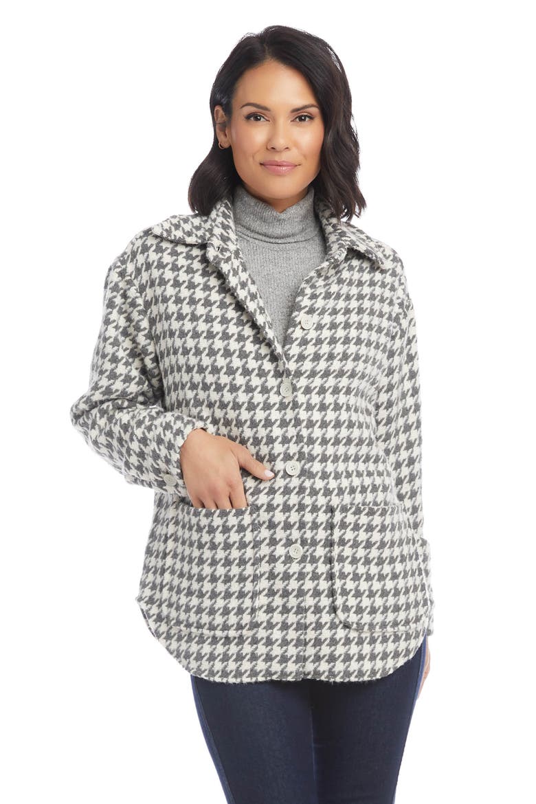 Houndstooth Shirt Jacket, Alternate, color, HOUNDSTOOTH