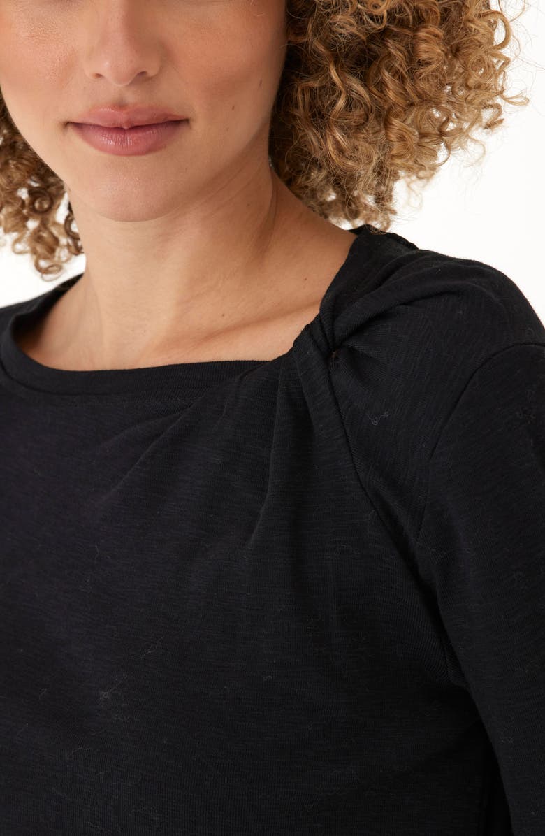 Threads 4 Thought Francine Texture Slub Long Sleeve T-Shirt, Alternate, color, Black