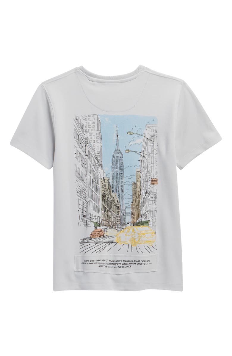 DENIM AND FLOWER Kids' New York Graphic T-Shirt, Alternate, color, Gray