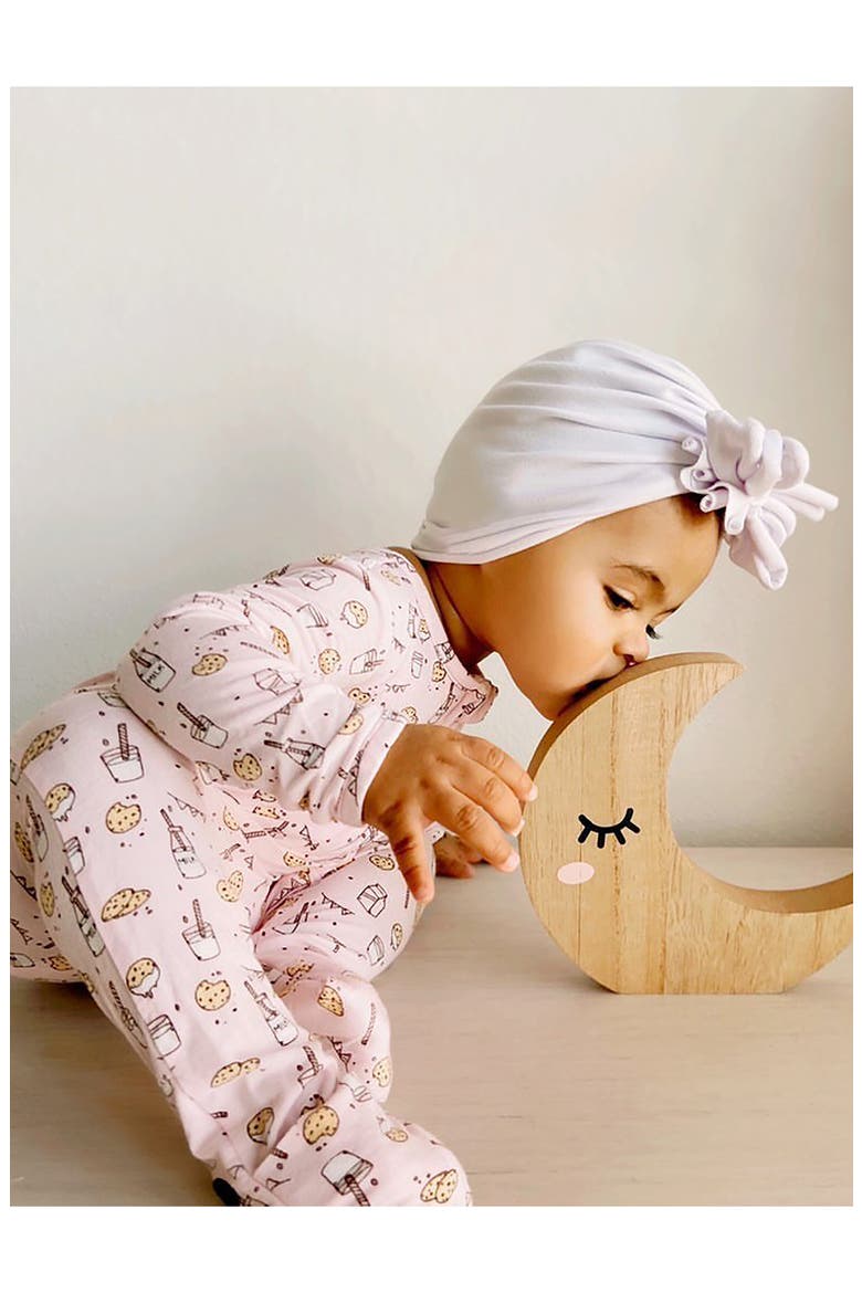Kids' Milk & Cookies Pink Convertible Footie Pajamas, Alternate, color, MILK AND COOKIES PINK