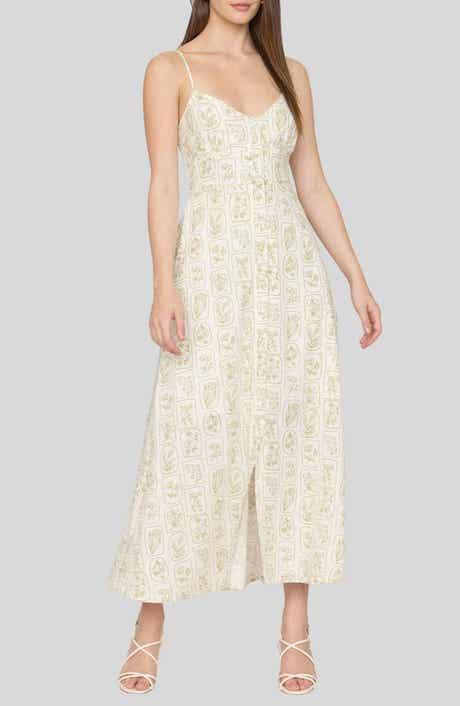 Blu Pepper Floral Tile Print Midi Dress