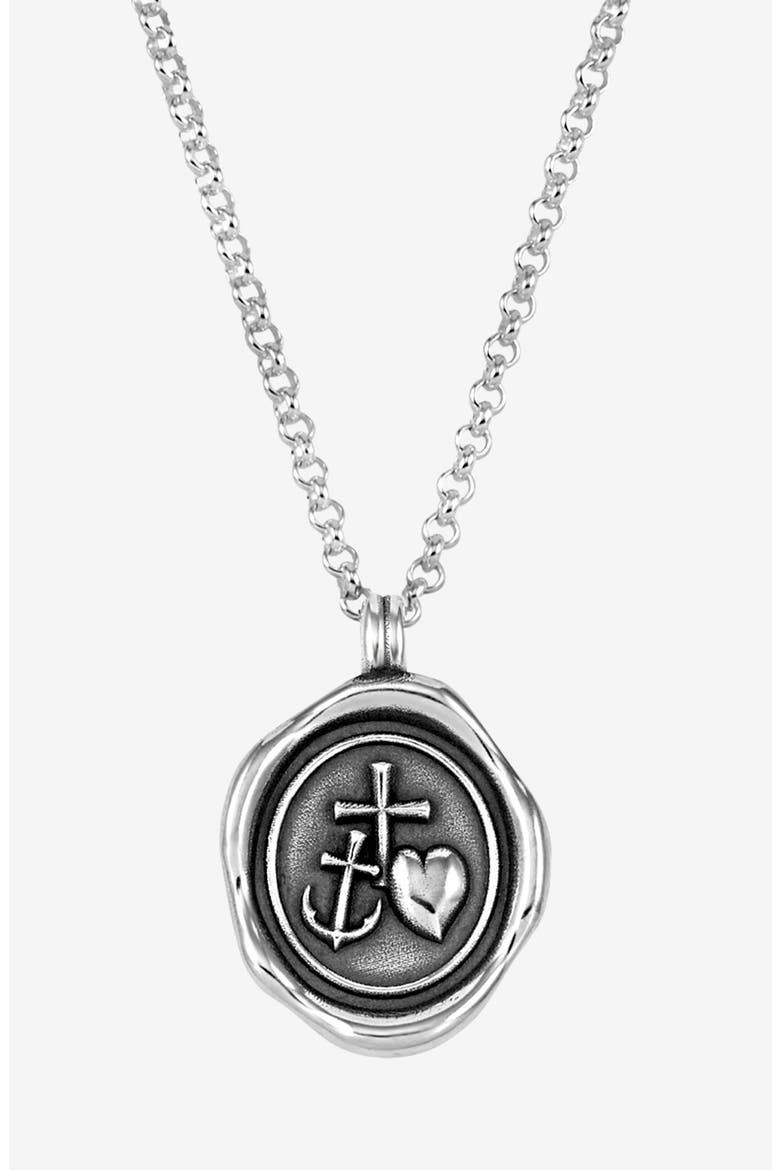 Men's Hope Talisman Necklace, Main, color, Sterling Silver
