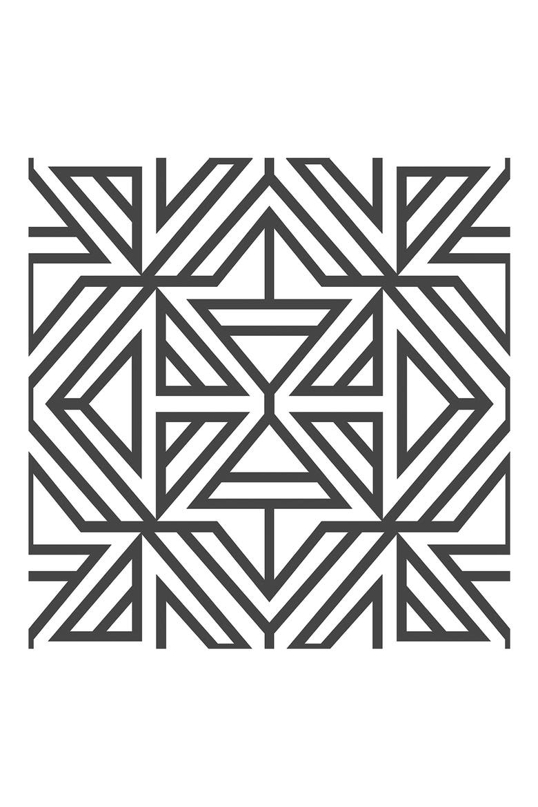 Black Linear Peel & Stick Wallpaper, Main, color, BLACK