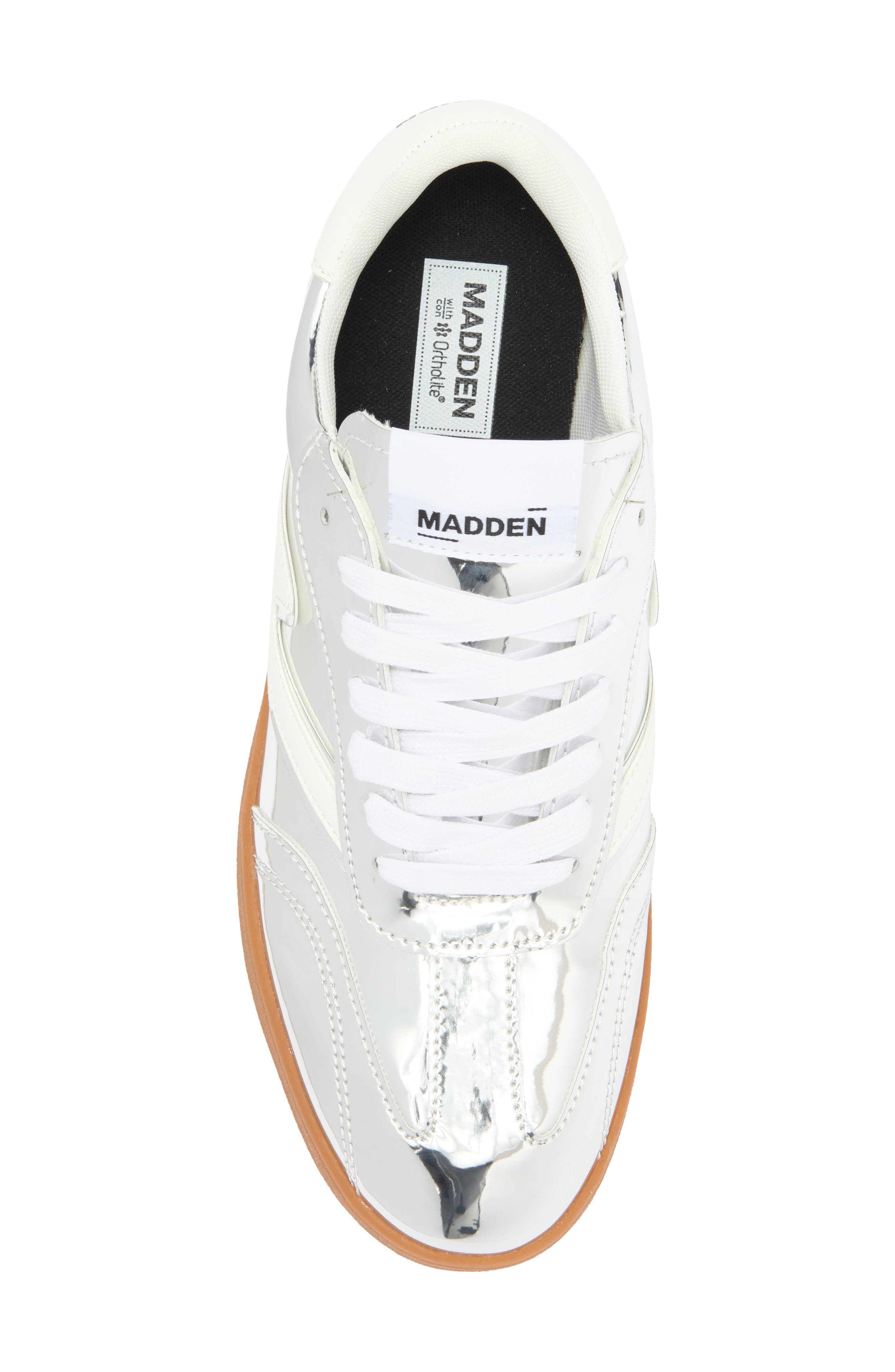 MADDEN Sentlo Sneaker, Alternate, color, Silver Leather