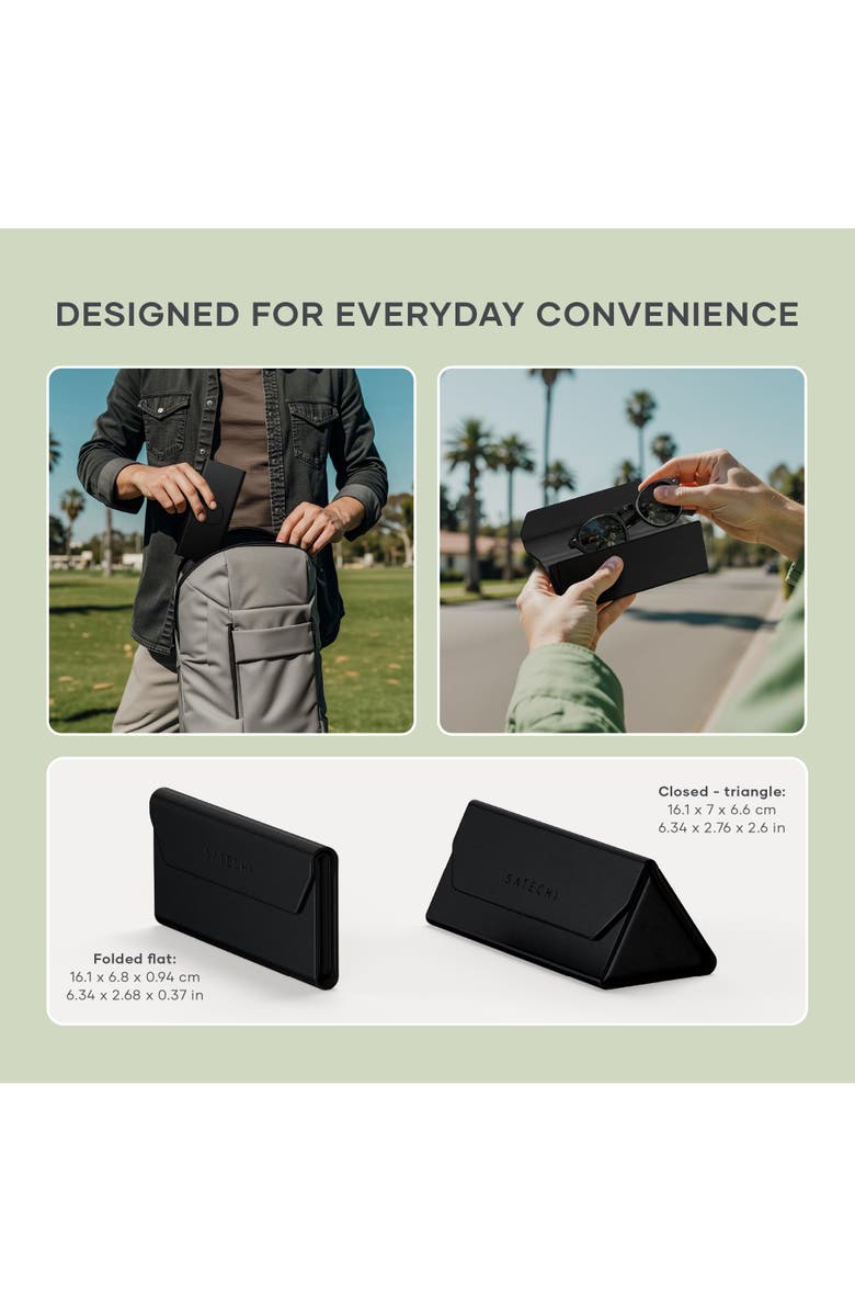 Satechi Vegan Leather FindAll Glasses Case, Alternate, color, Black
