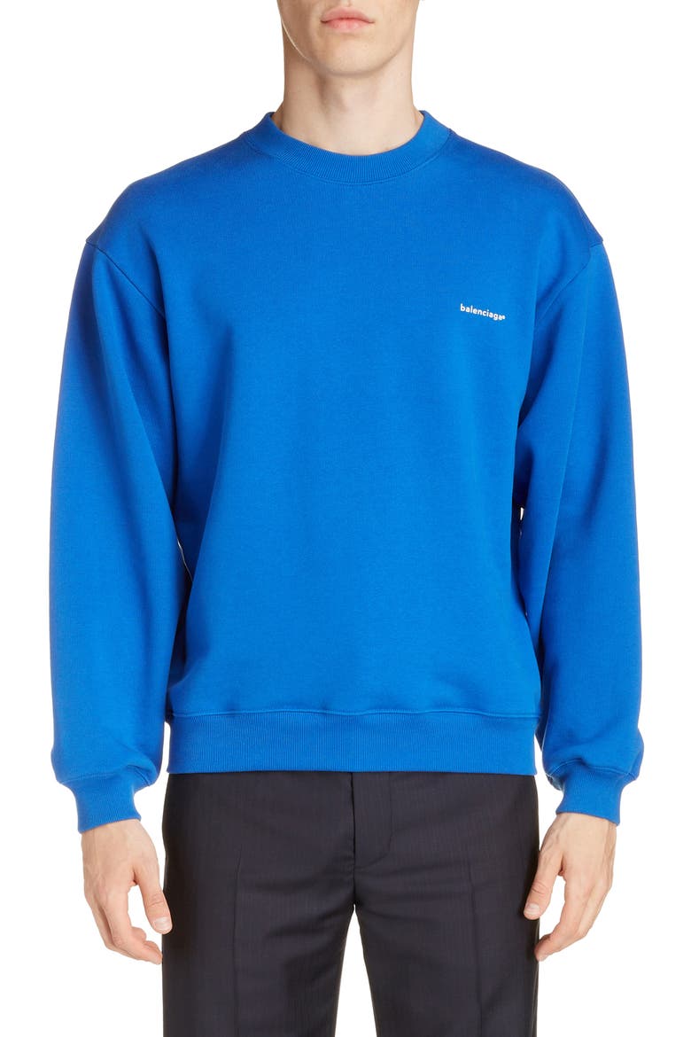 Crewneck Sweatshirt, Main, color, SAPHIR