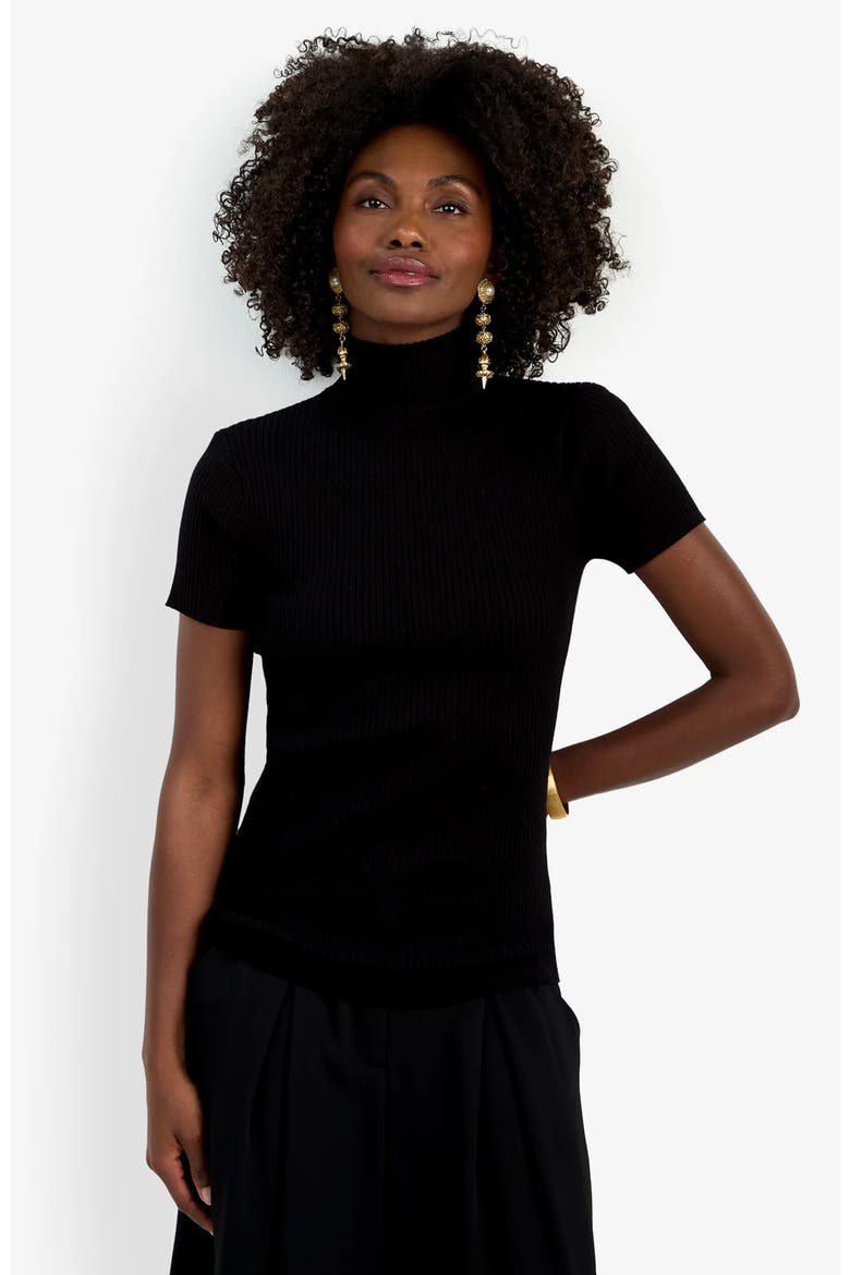 Armeni Mock Neck Top, Alternate, color, Black