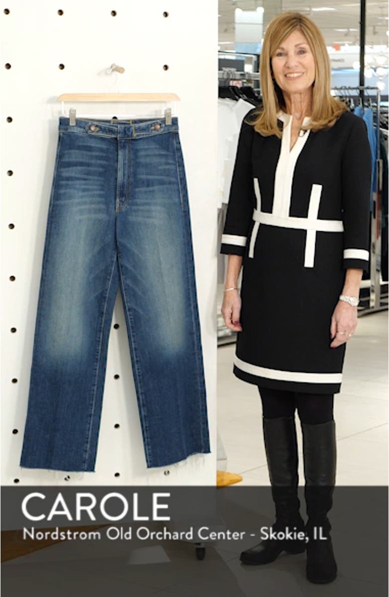 The Loop De Loop Frayed Wide Leg Jeans, sales video thumbnail