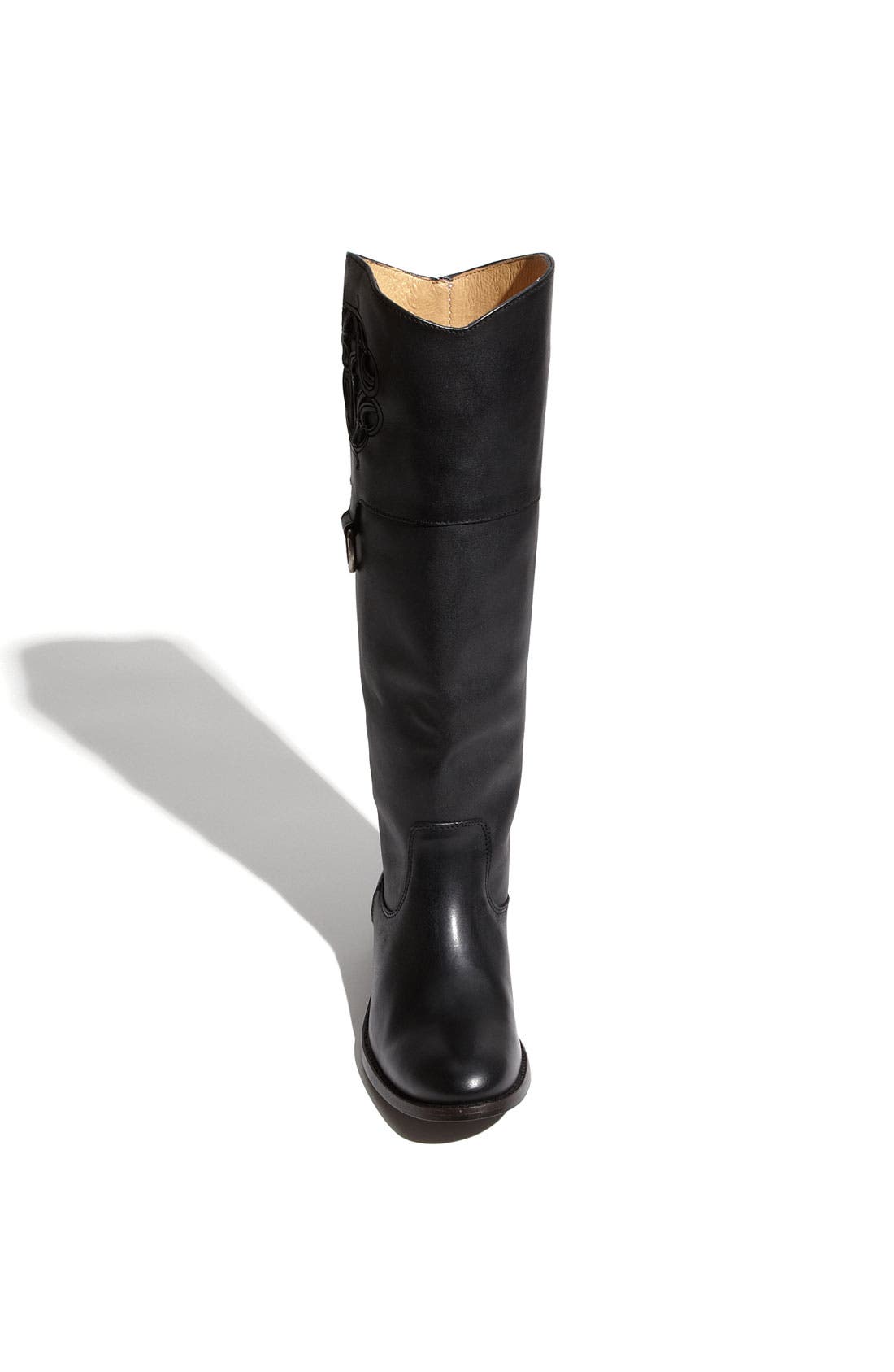 'Melissa' Logo Boot, Alternate, color, BLACK