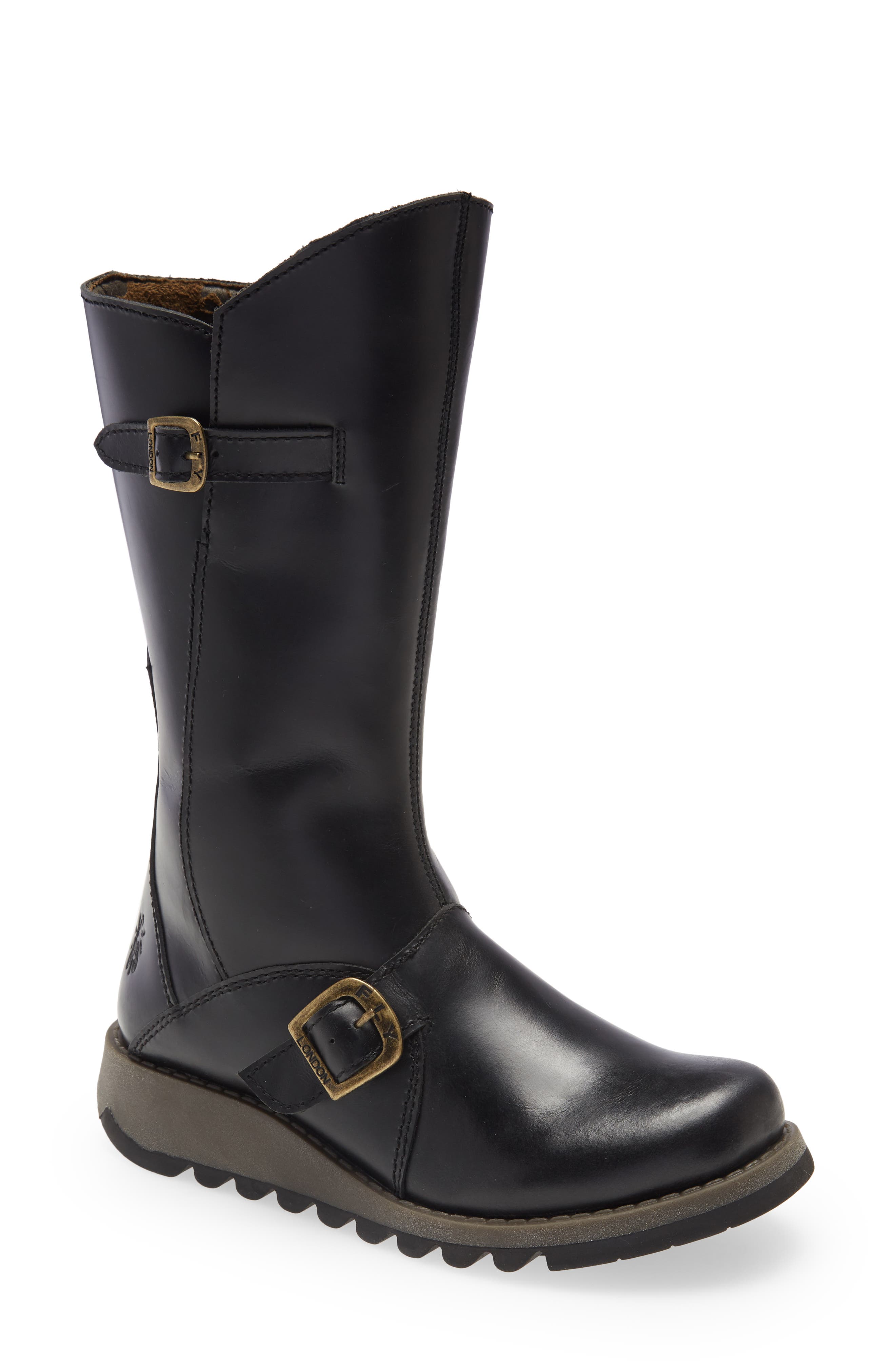 Fly London Mes Boot, Main, color, Black Leather