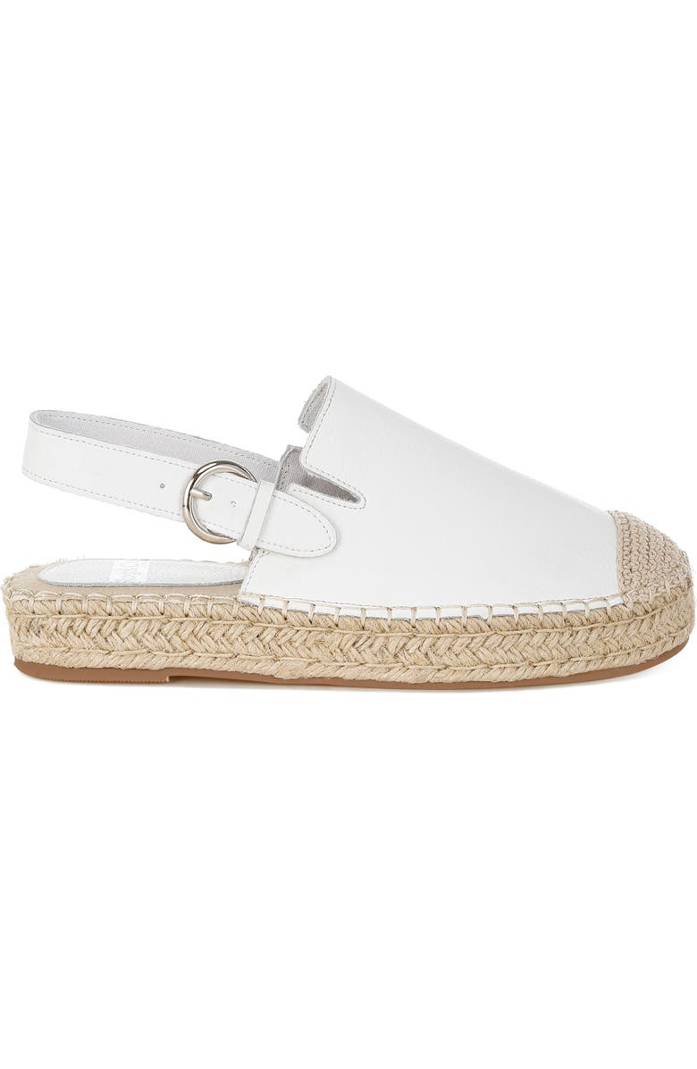 Rag & Co Azula Espadrille Slingback Flat, Alternate, color, White