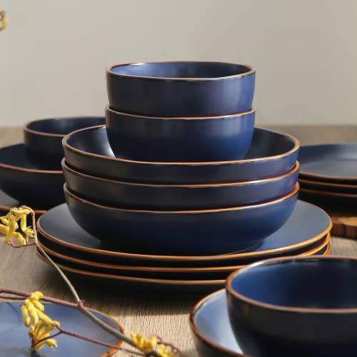 Stone Lain Brasa Stoneware 32-piece Dinnerware Set In Blue