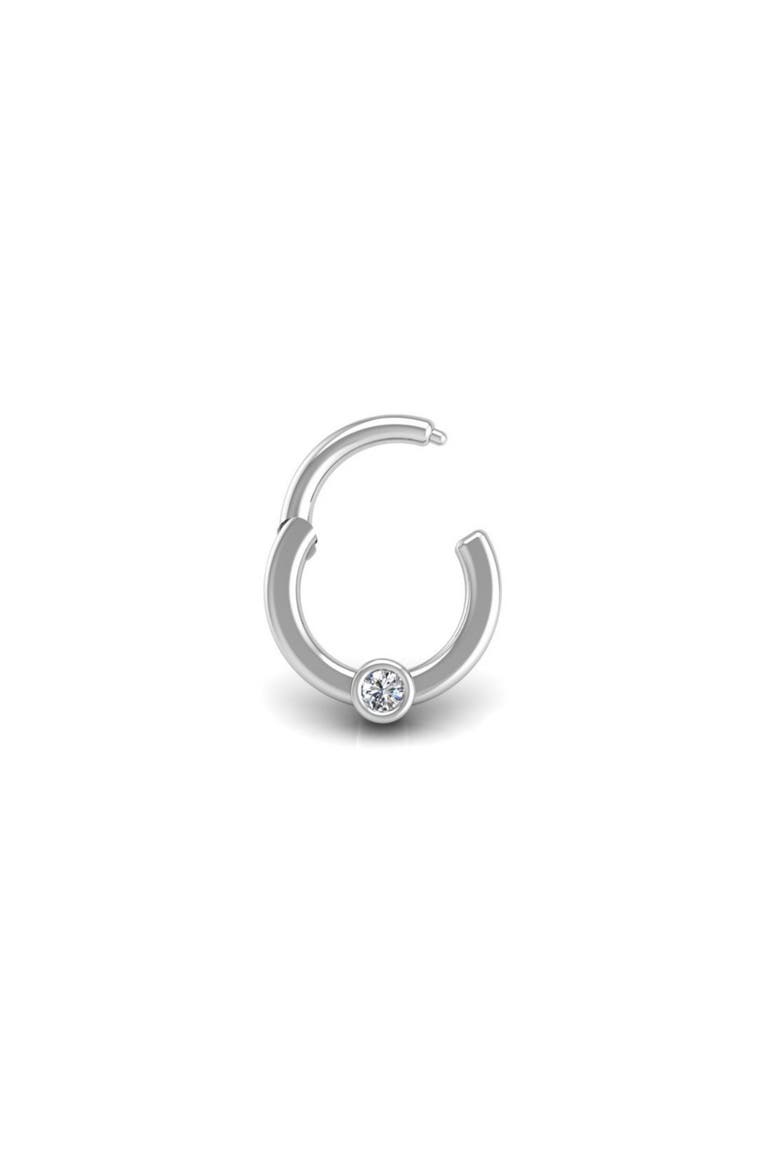 Cyclops Flat Hoop Earring, Alternate, color, Silver