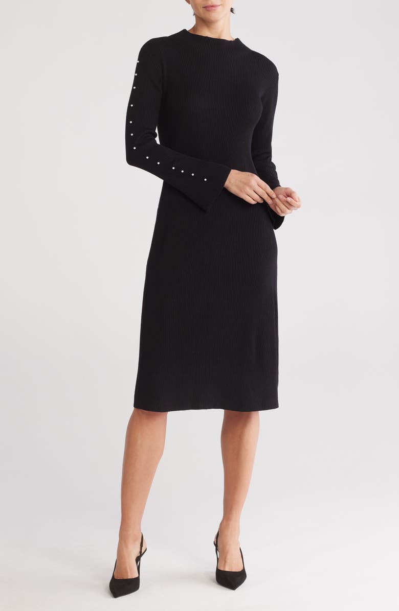 SANDRA DARREN Ribbed Sweater Dress, Main, color, 
