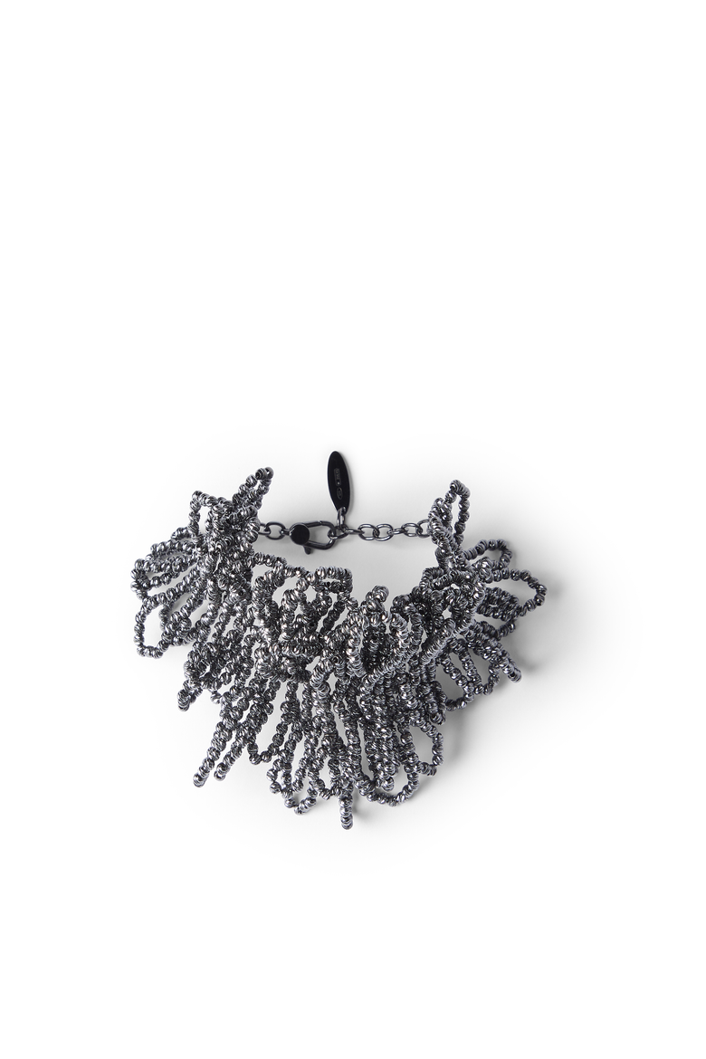 Hematite and Sterling Silver bracelet, Main, color, Lignite Grey