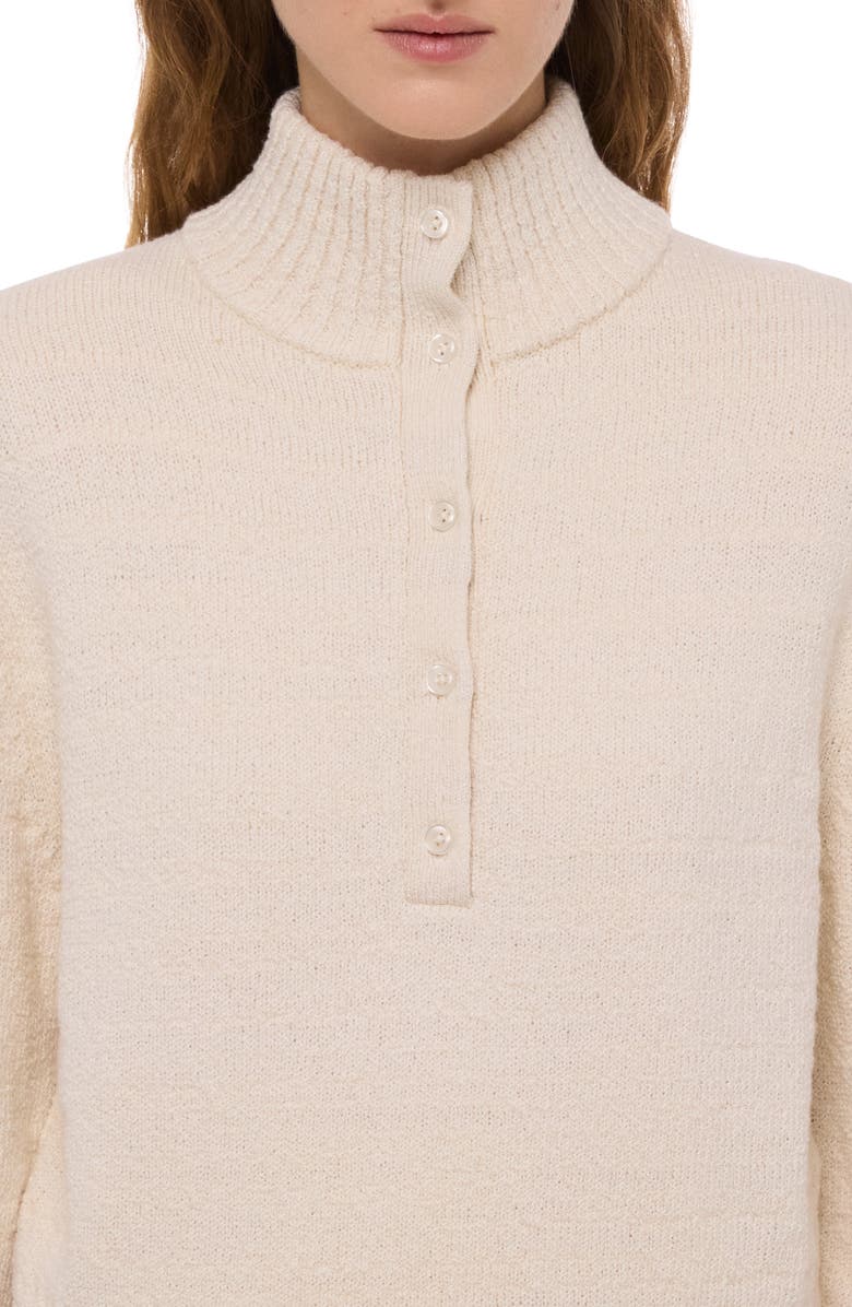 Helmut Lang Wool & Cotton Blend Slub Turtleneck Sweater, Alternate, color, Natural